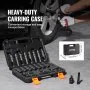 VEVOR 360 Degree Swivel Impact Sockets Set 14pcs 6-Point 3/8in Drive Socket Set