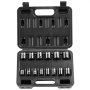 VEVOR Impact Sockets Set 14st 6-Points 3/8in Drive Bit Ratchet Tool Kit Case