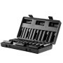 Set chei tubulare de impact VEVOR cu acționare de 3/8", set de 15 chei tubulare adânci metrice 8-22 mm, oțel aliat Cr-Mo cu 6 vârfuri pentru reparații auto, marcaje de dimensiuni ușor de citit, construcție robustă, include cutie de depozitare