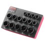 VEVOR 3/8" Drive Impact Socket Set, 15 Piece Ultra-Short Socket Set Metric 10-24mm, 6 Point Cr-Mo Alloy Steel for Auto Repair, Easy-to-Read Size Markings, Rugged Construction, Socket Organizer