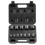 VEVOR Impact Sockets Set 12pcs 6-Point 3/8in Drive Bit Ratchet Tool Kit Case