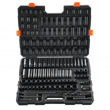 VEVOR Impact Sockets Set 130PCS 6-Point 3/8" & 1/2" Drive Bit Ratchet Tool Kit