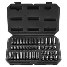 VEVOR Impact Sockets Set 48pcs 6-Point 1/4" Drive Bit Ratchet Tool Kit Case