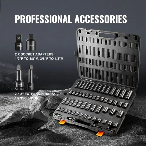Löökpadrunite komplekt 3/8" ja 1/2", 59 tk (6-32 mm), Cr-Mo — pilt 4