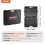 VEVOR Impact Sockets Set 59pcs 6-Point 3/8" & 1/2" Drive Bit Ratchet Tool Kit