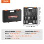 VEVOR 1" Drive Impact Socket Set, 8 Piece Deep Socket Set Metric 27-41mm, 6 Point Cr-Mo Alloy Steel for Auto Repair, Easy-to-Read Size Markings, Rugged Construction, Includes Storage Case