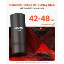 VEVOR Drive Impact Socket Set 1/2" 26 Piece Deep Sockets Set Metric 11mm -36mm