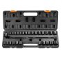 VEVOR Impact Sockets Set 29st 6-Points 3/8in Drive Bit Ratchet Tool Kit Case