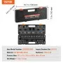 VEVOR 3/8" Drive Impact Socket Set, 29 Piece Shallow Socket Set SAE 3/8"-1" and Metric 8-22mm, 6 Point CR-MO Alloy Steel for Auto Repair, Easy-to-Read Size Markings, Rugged Construction, Storage Case