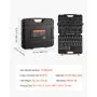 VEVOR Impact Socket Set, 3/8" Drive, 90-Piece Socket Set, 6 Point Sockets, SAE 1/4"-3/4" and Metric 6-19 mm, Easy to Identify, with Adapters, Sturdy Storage Case, Cr-Mo Alloy Steel for Vehicles Repair