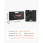 VEVOR Impact Socket Set, 1/2" Drive, 26-Piece Impact Sockets, 6-Point Sockets, Metric 10-30 mm, 32-36 mm, Easy to Identify, with a Sturdy Storage Case, Cr-V Alloy Steel Structure, for Vehicles Repair