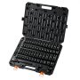 VEVOR Impact Socket Set, 1/2" Drive, 65-Piece Socket Set, 6 Point Sockets, SAE 3/8" to 1-1/4" and Metric 10-24 mm, Easy to Identify, with a Sturdy Storage Case, Cr-V Alloy Steel for Vehicles Repair
