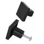 VEVOR Cabinet Knobs, 10 Pack, 1.18 Inch Black Zinc Alloy Drawer Pulls & Door Handles, Square Kitchen Solid Knobs Dresser Handles, Cupboard Hardware with Screws for Bathroom Closet Cabinets Drawers