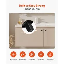 VEVOR Cabinet Knobs Drawer Kitchen Pulls 10 Pack 30 mm Square Zinc Alloy Black