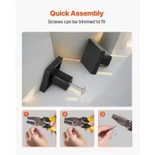 VEVOR Cabinet Knobs Drawer Kitchen Pulls 10 Pack 30 mm Square Zinc Alloy Black