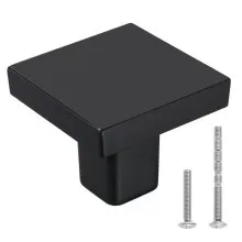 VEVOR Cabinet Knobs Drawer Kitchen Pulls 10 Pack 30 mm Square Zinc Alloy Black