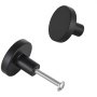 VEVOR Cabinet Knobs, 10 Pack, 32 mm Black Zinc Alloy Drawer Pulls & Door Handles, Mushroom Kitchen Solid Knobs Dresser Handles, Cupboard Hardware with Screws for Bathroom Closet Cabinets and Drawers