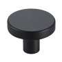 VEVOR Cabinet Knobs, 10 Pack, 32 mm Black Zinc Alloy Drawer Pulls & Door Handles, Mushroom Kitchen Solid Knobs Dresser Handles, Cupboard Hardware with Screws for Bathroom Closet Cabinets and Drawers