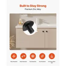 VEVOR Cabinet Knobs Drawer Kitchen Pulls 10 Pack 32 mm Mushroom Knob Zinc Alloy
