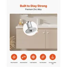VEVOR Cabinet Knobs Drawer Kitchen Pulls 25 Pack 28 mm Mushroom Knob Zinc Alloy