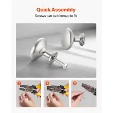 VEVOR Cabinet Knobs Drawer Kitchen Pulls 25 Pack 28 mm Mushroom Knob Zinc Alloy