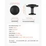 VEVOR Cabinet Knobs, 30 Pack, 31 mm Black Zinc Alloy Drawer Pulls & Door Handles, Mushroom Kitchen Solid Knobs Dresser Handles, Cupboard Hardware with Screws for Bathroom Closet Cabinets and Drawers