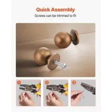 VEVOR Cabinet Knobs Drawer Kitchen Pulls 12 Pack 25 mm Round Handle Zinc Alloy