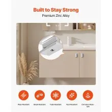VEVOR Cabinet Knobs Drawer Kitchen Pulls 10 Pack 36 mm Rectangular Zinc Alloy