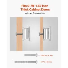 VEVOR Cabinet Knobs Drawer Kitchen Pulls 10 Pack 36 mm Rectangular Zinc Alloy