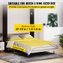 VEVOR Murphy -kiinnitysseinäjouset Mekanismi Heavy Duty -tukilaitteisto DIY Kit King Queen Bed -sängylle (pysty), valkoinen