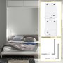 VEVOR Murphy - Mecanism de montare pe perete cu arcuri, rezistent, kit de hardware DIY pentru pat King Queen (vertical), alb