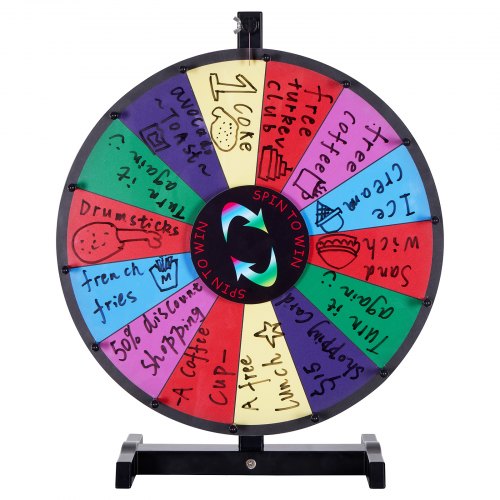 15" Tabletop Color Prize Wheel Spin Fortune Win Game Tradeshow Party Carnival