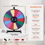 VEVOR 18 inch Spinning Prize Wheel, 14 sloturi Spinner de masă, Heavy Duty Roulette Wheel cu o ștergere uscată și 2 Markere, Câștigă Fortune Spin Games în Party Pub Trade Show Carnaval