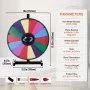 VEVOR 18 inch Spinning Prize Wheel, 14 Slots Tabletop Spinner, Heavy Duty Roulette Wheel with a Dry Erase and 2 Markers, Win Fortune Spin Games in Party Pub Trade Show Carnival