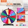 VEVOR 24 inch Spinning Prize Wheel, 14 Slots Tabletop Spinner, Heavy Duty Roulette Wheel with a Dry Erase and 2 Markers, Win Fortune Spin Games in Party Pub Trade Show Carnival