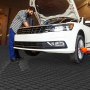 VEVOR Garage Tiles Interlocking, 305 x 305 x 13.4 mm 25 Pack Garage Floor Covering Tiles, Non-Slip Double-Sided Texture Garage Flooring Tiles, for Garages, Basements, Repair Shops, Black