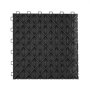 VEVOR Garage Tiles Interlocking, 305 x 305 x 13.4 mm 25 Pack Garage Floor Covering Tiles, Non-Slip Double-Sided Texture Garage Flooring Tiles, for Garages, Basements, Repair Shops, Black