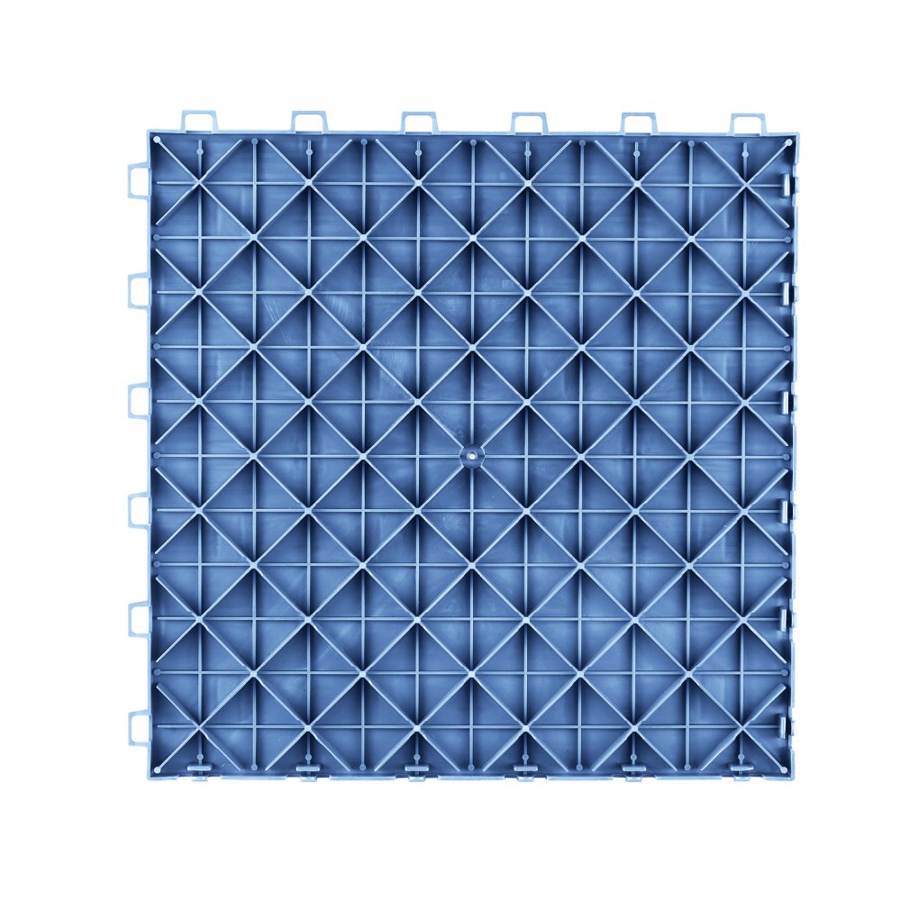 blue VEVOR garage tile with interlocking design and durable grid pattern.