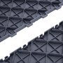 interlocking VEVOR garage tiles in dark gray with durable grid pattern.