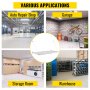 Vevor Storage Shelves Garage 500 Lbs Wall Mount 2' X 4' Shelf 4 Ropes White