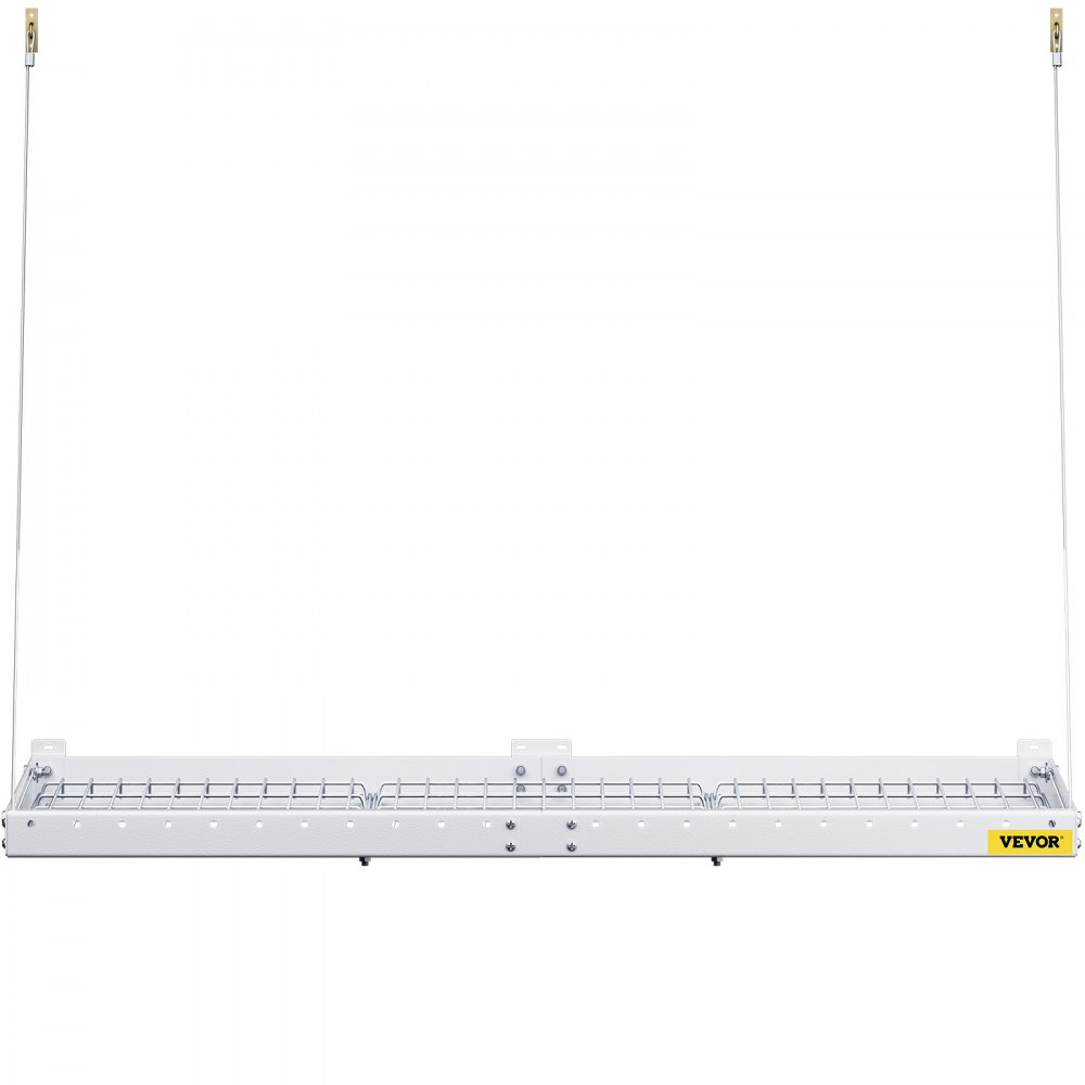 VEVOR - Estantería de pared para garaje de 2 x 4 pies, estantería de acero montada en la pared, estante de almacenamiento superior para garaje, estantes flotantes con capacidad de peso de 220 libras, estante de pared de acero resistente para garaje, color blanco
