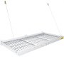 VEVOR Upgrade Garage Wall Shelf 2 x 4 ft Garage Shelving Wall Mounted Steel Shelf, Garage Overheads Storage Rack, 220 LBS Weight Capacity Floating Shelves, Heavy Duty Steel Wall Shelf for Garage White