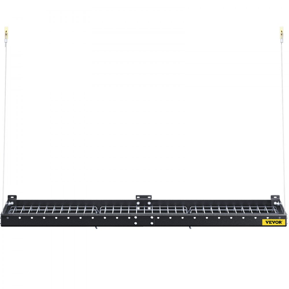 VEVOR Garage Wall Shelf 2 x 4 ft Garage Shelving Wall Mounted Steel Shelf, Garage Overheads Storage Rack, 500 LBS Weight Capacity Floating Shelves, Heavy Duty Steel wall shelf for Garage Black