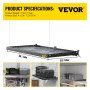VEVOR Garage Wall Shelf 2 x 4 ft Garage Shelving Wall Mounted Steel Shelf, Garage Overheads Storage Rack, 500 LBS Weight Capacity Floating Shelves, Heavy Duty Steel wall shelf for Garage Black