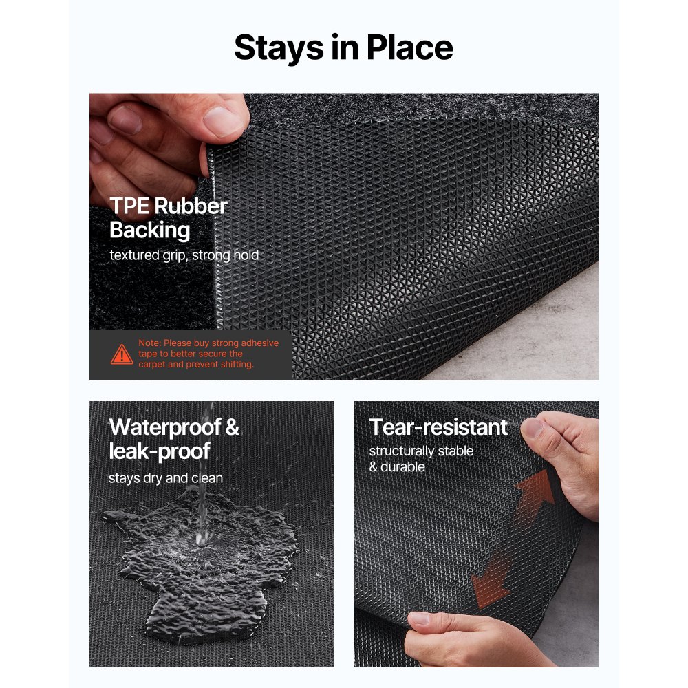 VEVOR Waterproof Garage Floor Mat for Under Car, Non-slip 2 x 2.6 M Compact Size Heavy Duty Containment Mat, Protects Garage Floor from Water, Mud and Oil, For Garages,Greenhouses,Entrance