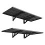 VEVOR 2-Tier Heavy Duty Wall Garage Shelving, 50 x 122 cm Steel Wall Mounted Shelving Unit, 500 x 1219 mm Per Shelf Floating Storage Metal Rack for Garage with 254 kg Total Weight Capacity, Black