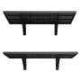VEVOR 2-Tier Heavy Duty Wall Garage Shelving, 610 x 914 mm Steel Wall Mounted Shelving Unit, 610 x 914 mm Per Shelf Floating Storage Metal Rack for Garage with 254 kg Total Weight Capacity, Black