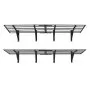 VEVOR 2-Tier Heavy Duty Wall Garage Shelving, 4 Pack 610 x 914 mm Steel Wall Mounted Shelving Unit, 610 x 1828 mm Per Shelf Floating Storage Metal Rack for Garage, 725 kg Total Weight Capacity, Black