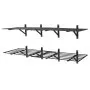 VEVOR 2-Tier Heavy Duty Wall Garage Shelving, 4 Pack 610 x 914 mm Steel Wall Mounted Shelving Unit, 610 x 1828 mm Per Shelf Floating Storage Metal Rack for Garage, 725 kg Total Weight Capacity, Black