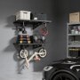 VEVOR 2-Tier Heavy Duty Wall Garage Shelving, 610 x 914 mm Steel Wall Mounted Shelving Unit with Hooks, 610 x 914 mm Per Shelf Floating Storage Metal Rack for Garage, 227 kg Total Weight Capacity